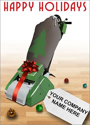 Floor Sander Christmas Card (Glossy White)