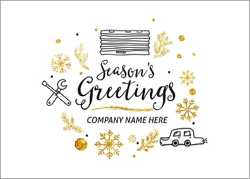 Garage Icons Holiday Card