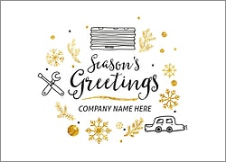 Garage Icons Holiday Card