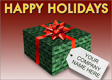 Giftwrap Roofing Christmas Card