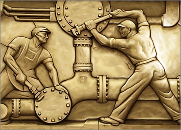 Golden Plumber Christmas Card