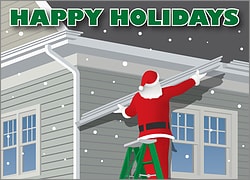 Gutter Installer Christmas Card