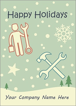 Handyman Snowfall Card