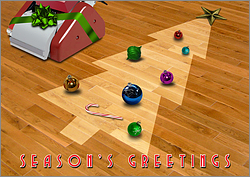 Hardwood Floor Christmas Card