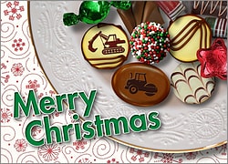 Heavy Equipment Christmas Candy Card