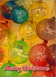 Heavy Equipment Glass Ornaments