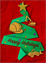 Heavy Equipment Green Tree Card