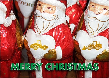 Heavy Equipment Santas Card