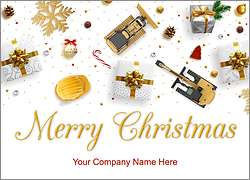 Heavy Equipment Tools Holiday Card