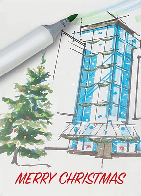 Holiday Architect Card (Glossy White) 