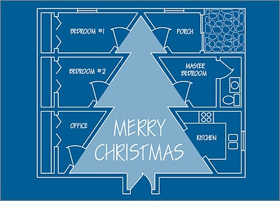 Holiday Blueprint (Glossy White)