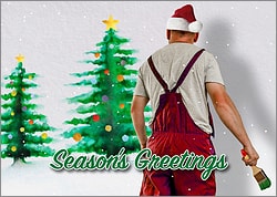 Holiday Canvas Christmas Card