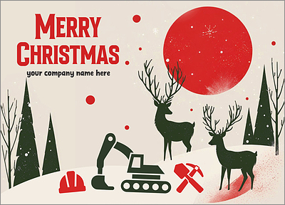 Holiday Digging Greeting Card