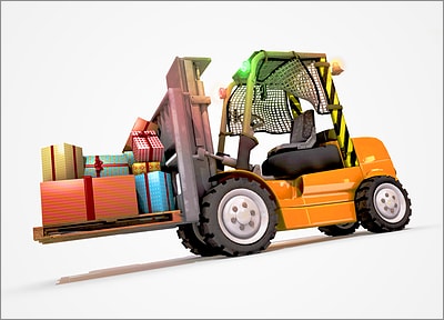 Holiday Forklift (Glossy White)
