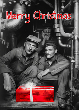 Holiday Plumber Greeting Card