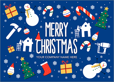 Holiday Roofing Card (Glossy White)