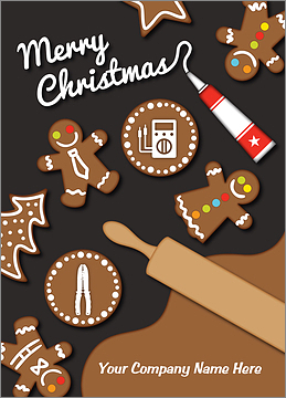 HVAC Gingerbread Christmas Card