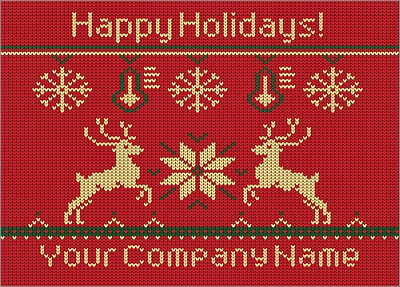 HVAC Reindeer Christmas Card (Glossy White)