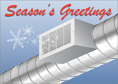 HVAC Seasons Greetings (Glossy White)