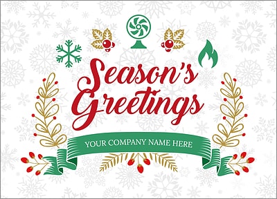 HVAC Snowflake Christmas Card