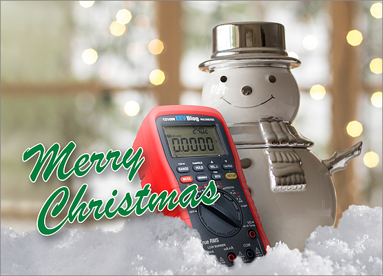 HVAC Snowman Holiday Card (Glossy White)