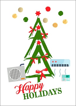 HVAC Tree Holiday Card