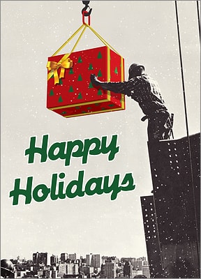 Ironworker Christmas Card (Glossy White)