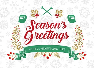 Ironworker Snowflake Christmas Card