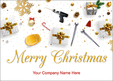 Ironworker Tools Holiday Card