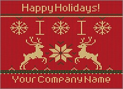 Ironworkers Reindeer Christmas Card