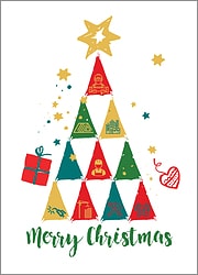 Ironworkers Tree Christmas Card