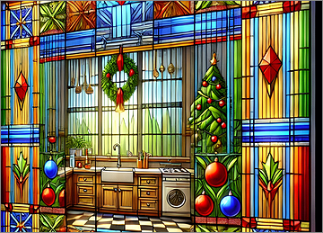 Kitchen Christmas Card Styling