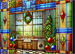 Kitchen Christmas Card Styling