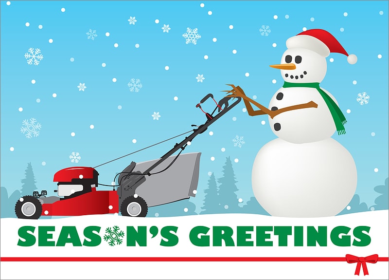 Lawn Care Christmas Cards 