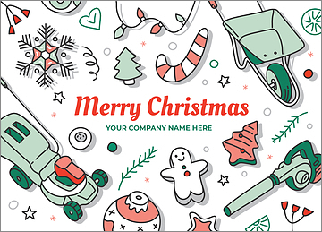 Lawn Care Merry Holiday Card