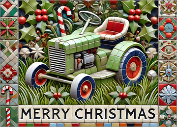 Lawn Christmas Card Overjoyed