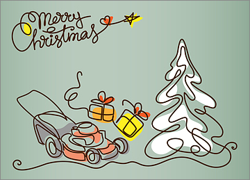 Lawn Christmas Card