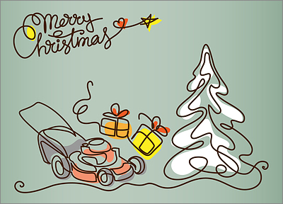 Lawn Christmas Card