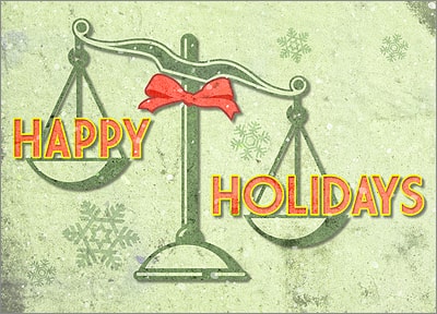Legal Holiday Card (Glossy White) 