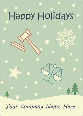 Legal Snowfall Card (Glossy White) 