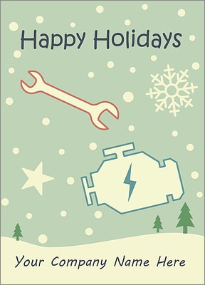 Mechanic Snowfall Card (Glossy White)