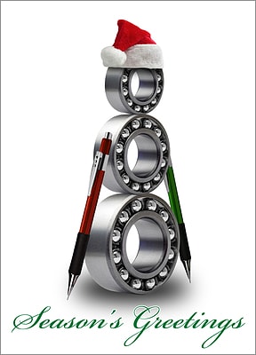 Mechanical Engineer Christmas Card (Glossy White) 