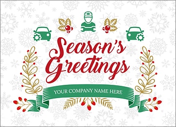 Mechanics Snowflake Christmas Card