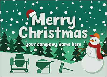 Merry Concrete Greeting Card