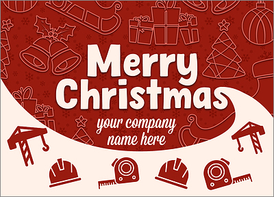 Merry Construction Greeting Card