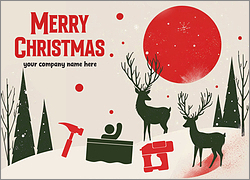 Merry Roofing Greeting Card