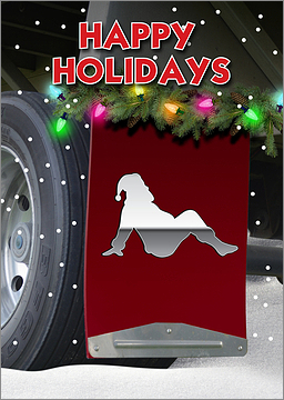Mudflap Santa Christmas Card