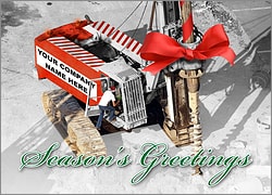 Oil Drilling Christmas Card