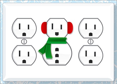 Outlet Snowman (Glossy White)