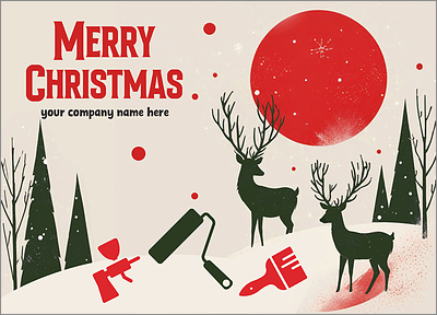 Paint Seasons Greeting Card (Glossy White)